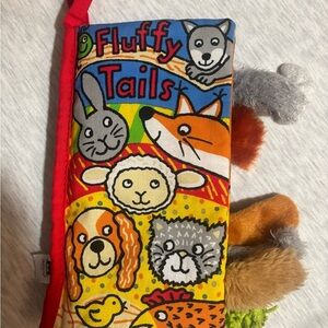 Jellycat Fluffy Tails Soft Book - Multicolor